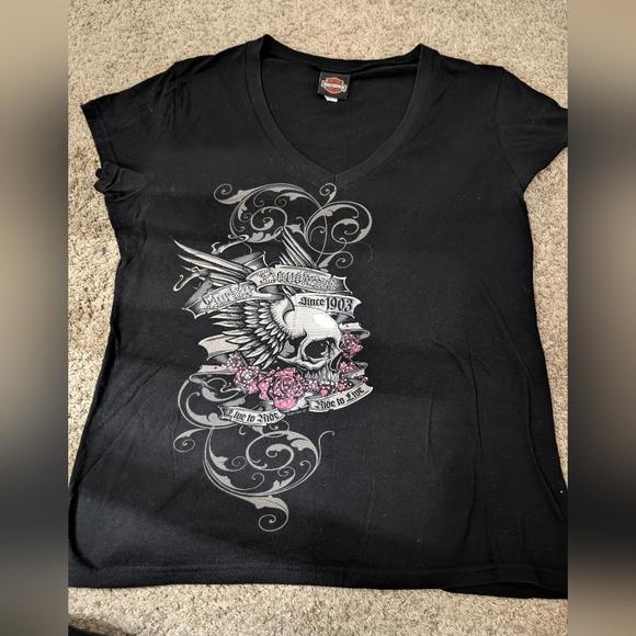 2016 Harley Davidson Women's T Shirt  Size XLarge Mt. Ranier, Seattle Washington - Picture 1 of 6